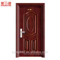 Porta de casa modelo de aço exterior portas de favo de mel folha de metal anti-ladrão usado com dobradiça inoxidável